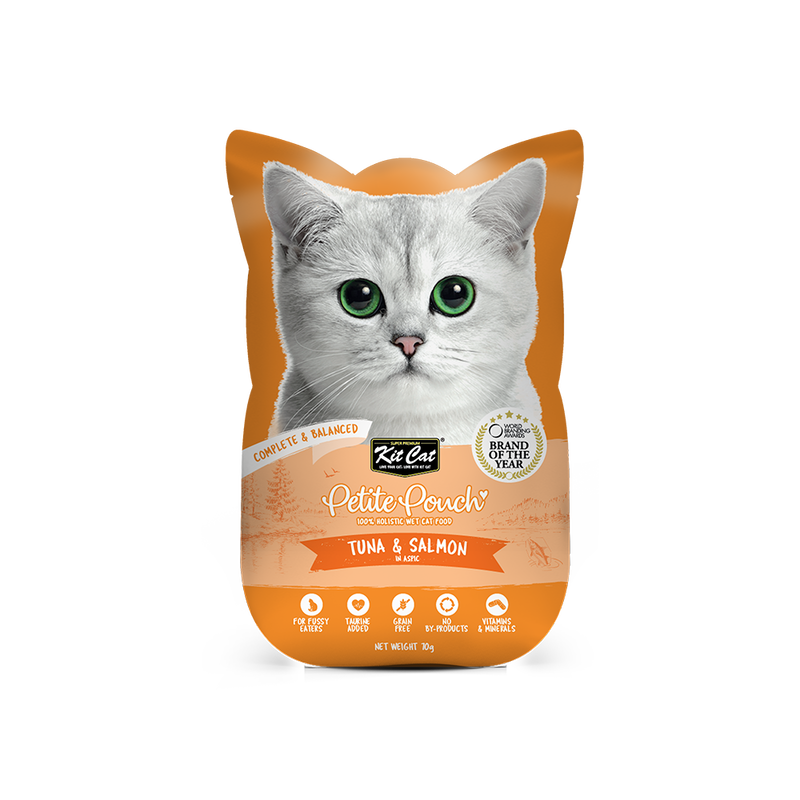 KitCat Cat Petite Pouch Complete & Balanced - Tuna & Salmon in Aspic 70g