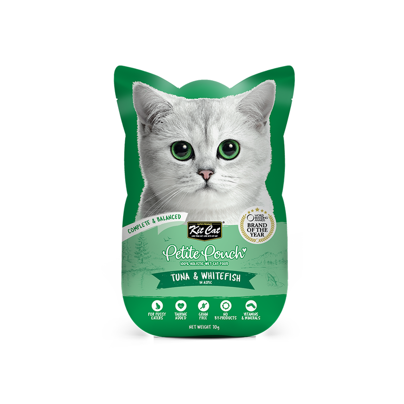 KitCat Cat Petite Pouch Complete & Balanced - Tuna & Whitefish in Aspic 70g