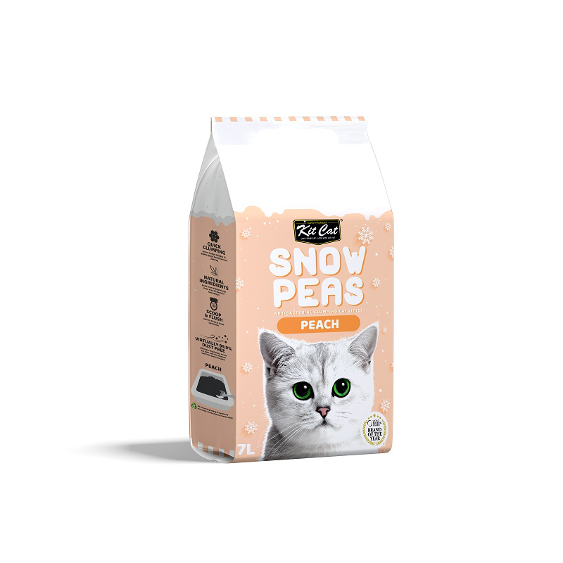 KitCat Cat Snow Peas Litter Peach 7L