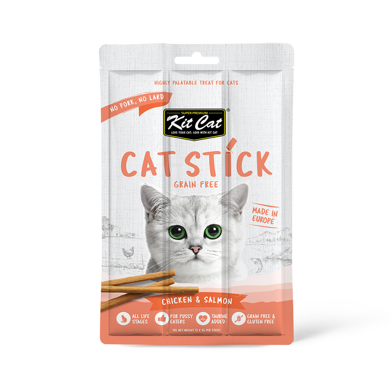 KitCat Cat Stick Grain-Free Chicken & Salmon 15g (5g x 3)