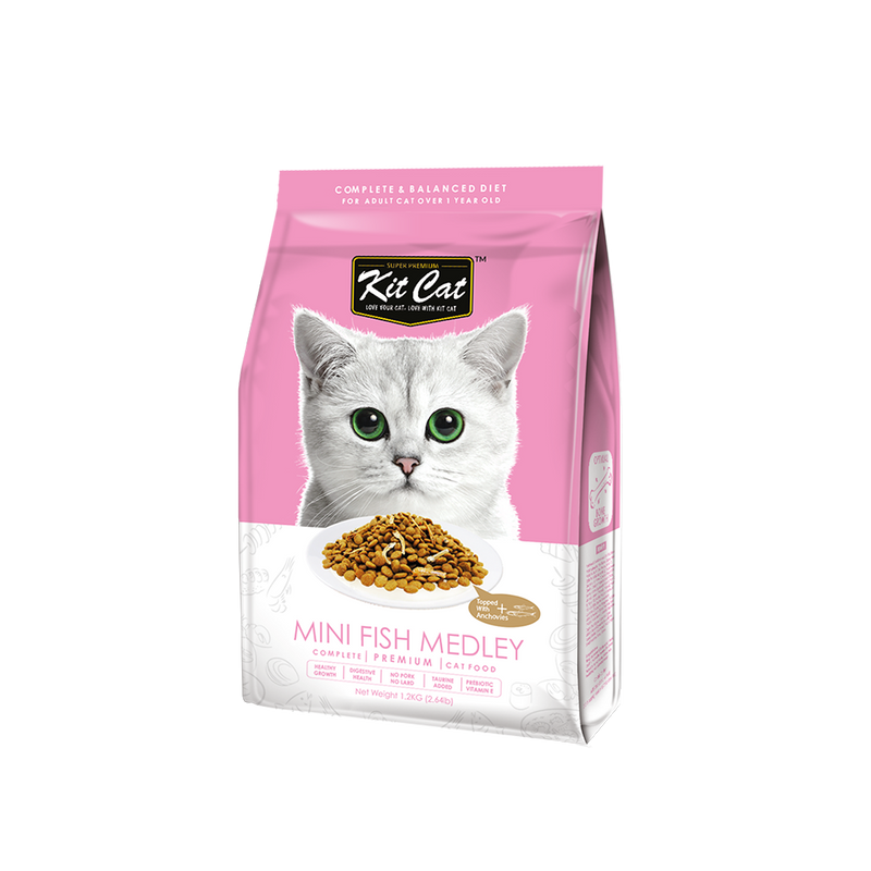 KitCat Premium Cat Food Mini Fish Medley 1.2kg