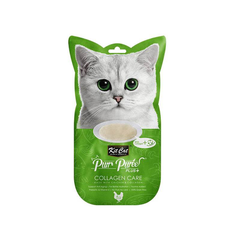 KitCat Purr Puree Plus Collagen Care Chicken & Collagen 60g (4 x 15g)