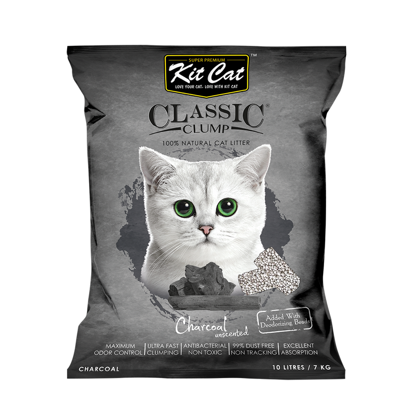 KitCat Cat Classic Clump Litter Charcoal 7kg