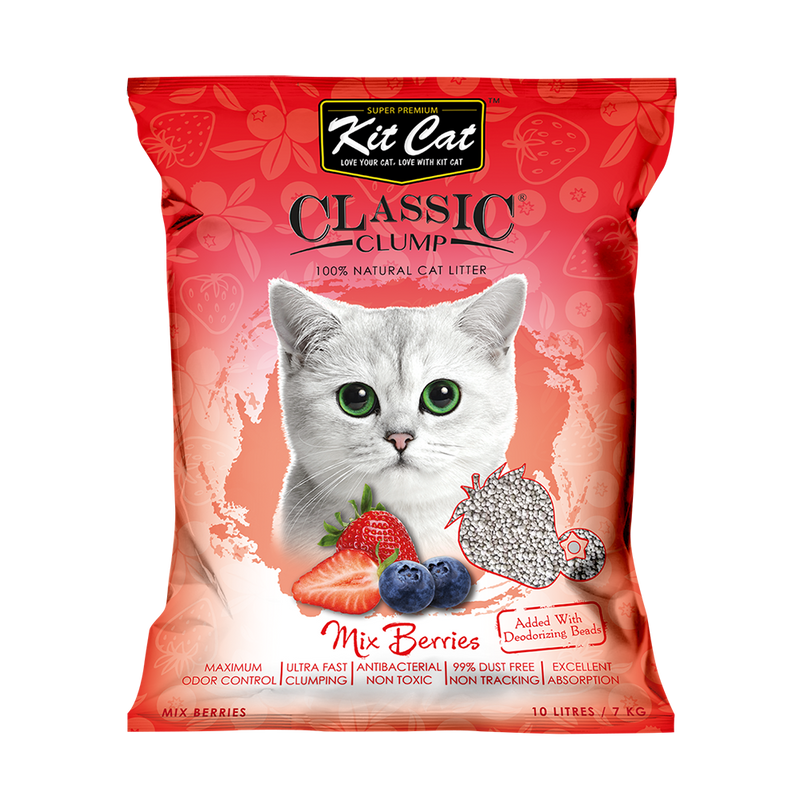 KitCat Cat Classic Clump Litter Mix Berries 7kg