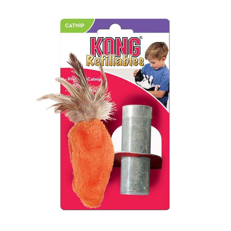Kong Cat Refillable Catnip Toy - Carrot