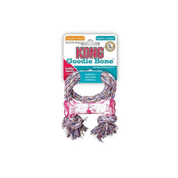 Kong Dog Puppy Goodie Bone with Rope XS KP51