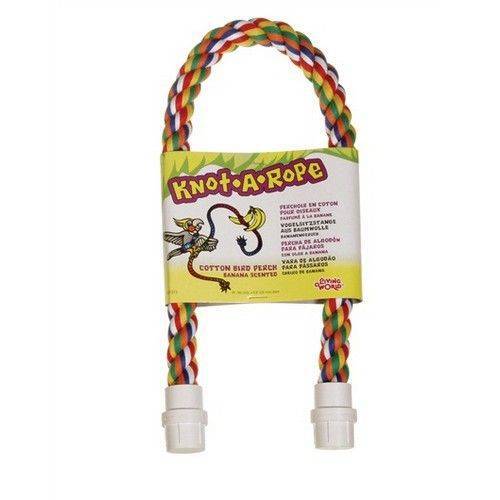 Living World Knot-A-Rope Multi-Coloured Cotton Perch 30mm x 53cm L - 81380