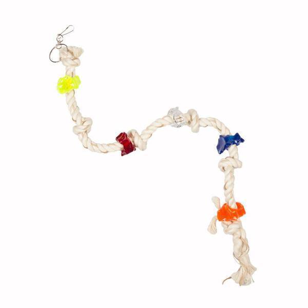 Duvo Birdtoy Bird Rope with 6 Knots & Acrylic