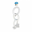 Duvo Birdtoy White 3 Ring 14cm Diameter - 43cm