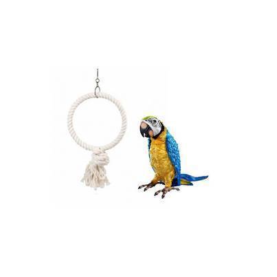 Duvo Birdtoy Parrot White Ring Swing 30cm Diameter