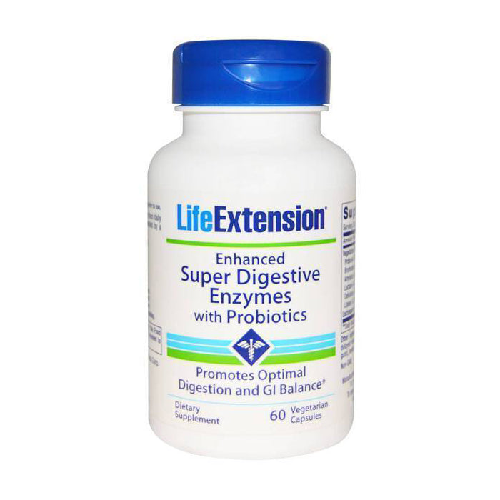 Life Extension Enhanced Super Digestive Enzymes with Probiotics 60 Vegetarian Capsules