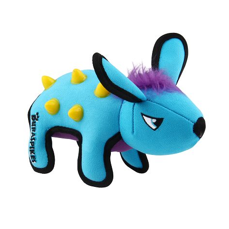 Gigwi Dog Toy Duraspikes Extra Durable Rabbit Light Blue