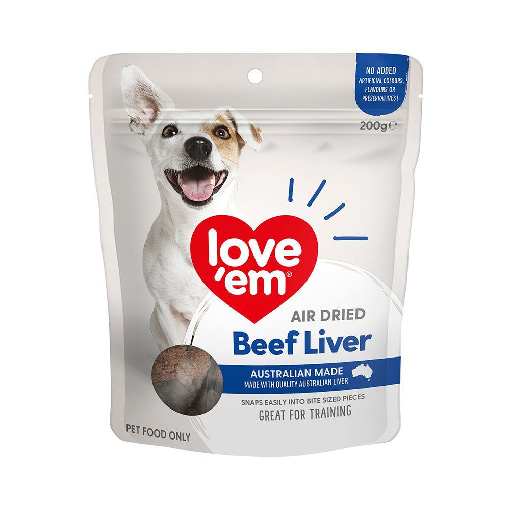 Love em Dog Air Dried Beef Liver 200g