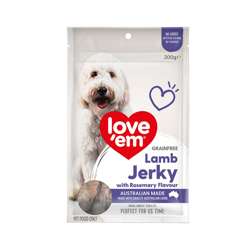 Love'em Dog Lamb Jerky with Rosemary Flavour 200g