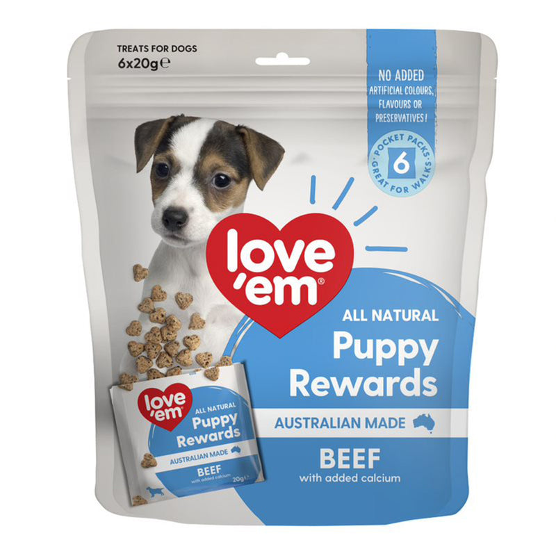Love'em Puppy Rewards Beef 120g (20g x 6)