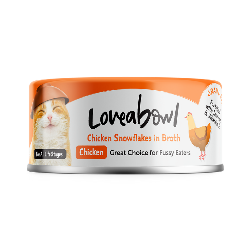 Loveabowl Cat Wet Food Chicken Snowflakes in Broth 70g