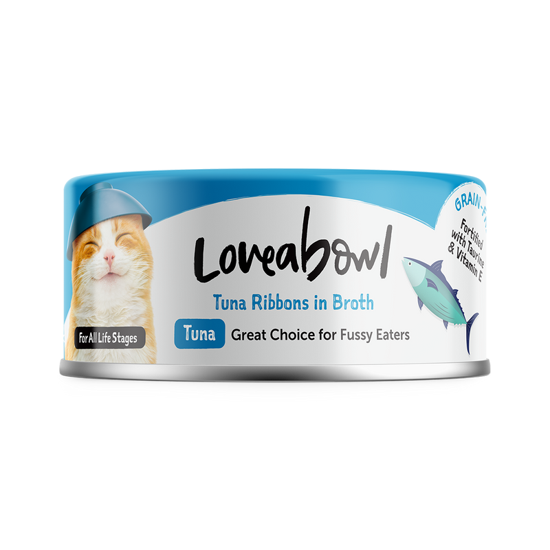Loveabowl Cat Wet Food Tuna Ribbons in Broth 70g