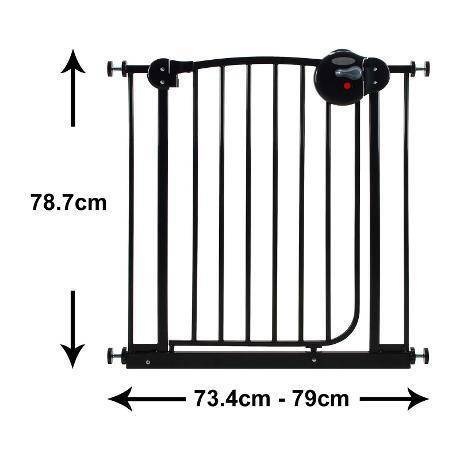 Lucky Baby Smart System 2-Way Swing Back Gate Black (SG-21BK)