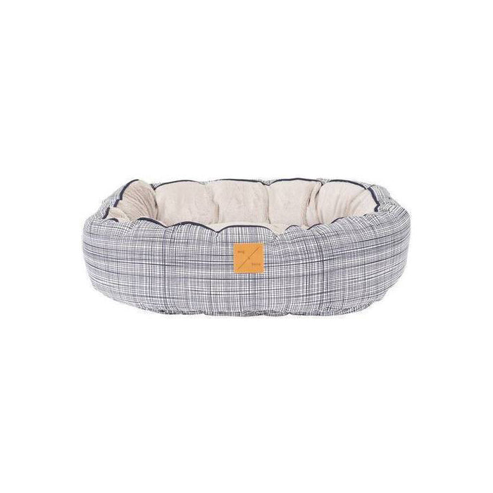 Mog & Bone Dog 4 Seasons Reversible Circular Bed S - Navy Linen