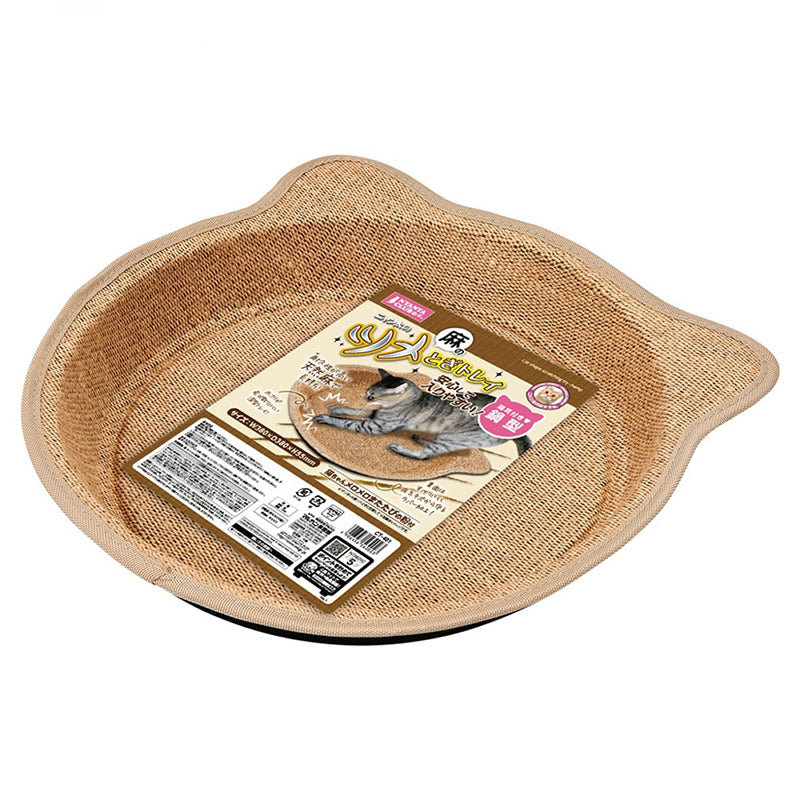 Marukan Cat Shape Scratching Tray Hemp (CT-401)