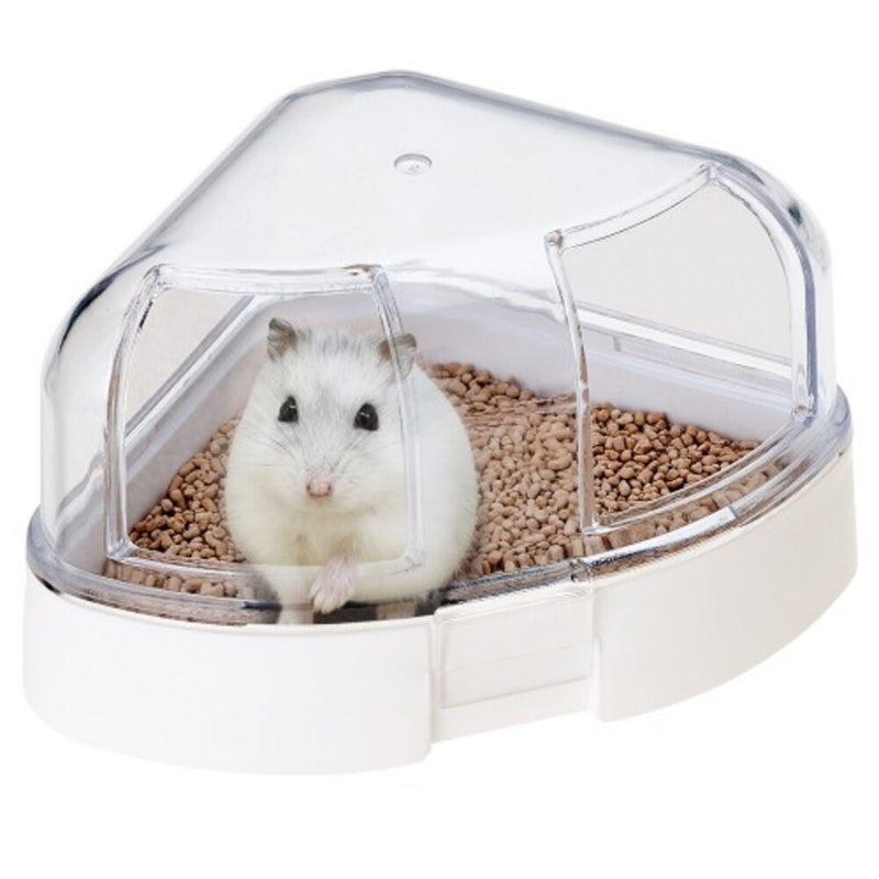Marukan Clean & Clear Corner Toilet with Sand & Scoop for Hamsters