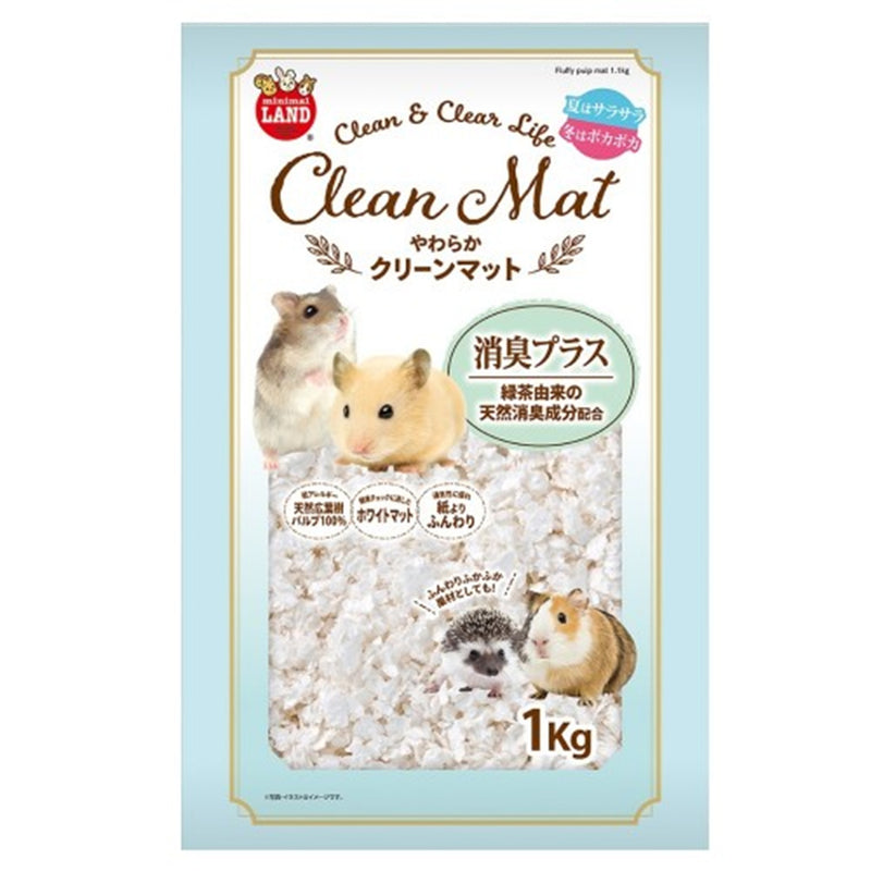 Marukan Clean & Clear Life Clean Mat Soft Fluffy Pulp Bedding for Small Animals 1.1kg (ML296)