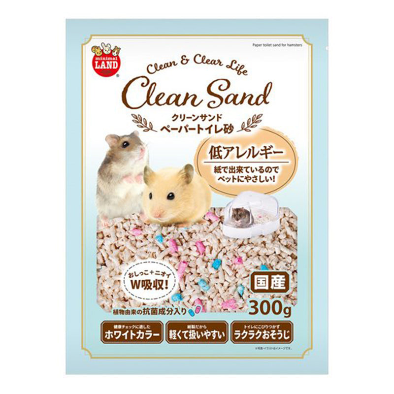 Marukan Clean & Clear Life Paper Toilet Sand for Hamster 300g (ML382)