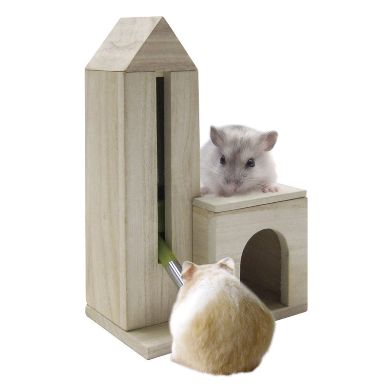 Marukan Cozy Room with Water Bottle Stand for Hamsters