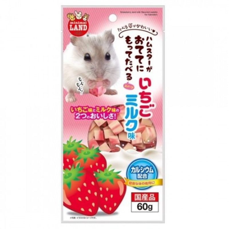 Marukan Dice Sweets - Strawberry & Milk for Hamsters 60g