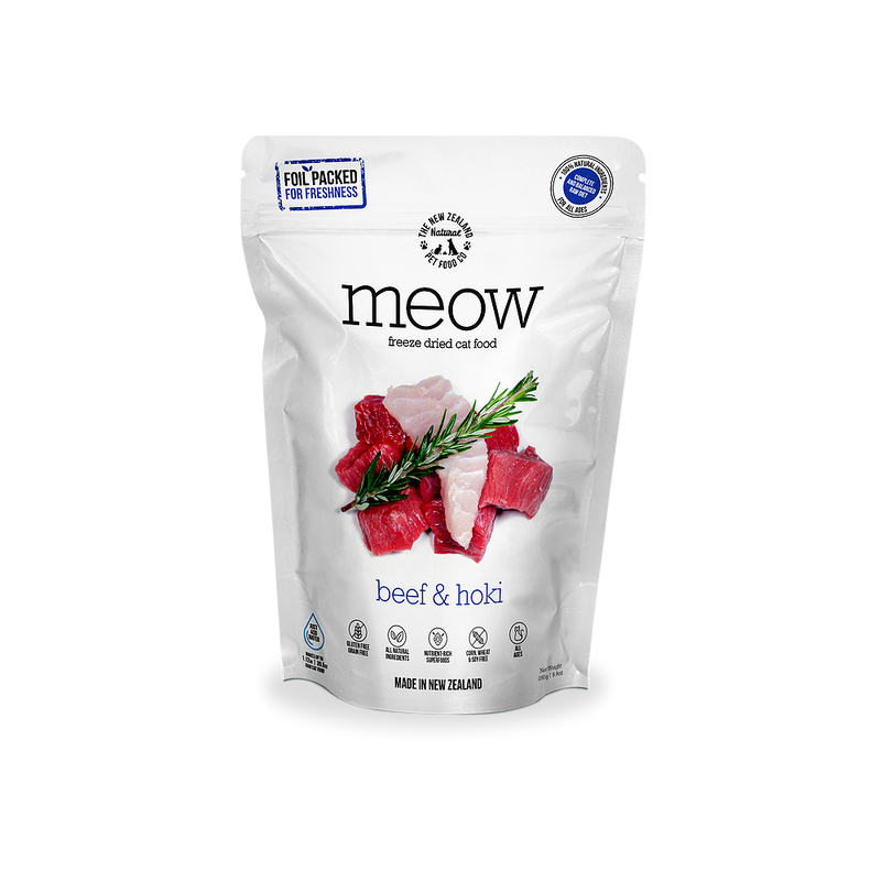 Meow Freeze-Dried Cat Food Beef & Hoki 280g