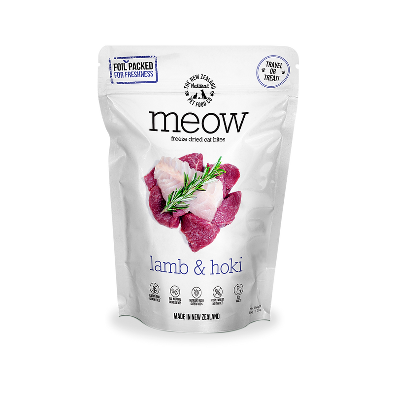 Meow Freeze-Dried Cat Food Lamb & Hoki 280g