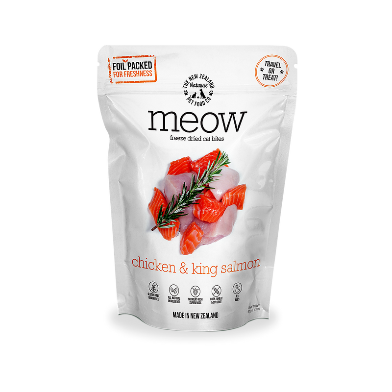 Meow Freeze-Dried Cat Treats Chicken & King Salmon 50g