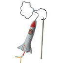 Meowijuana Cat Toy Get Blasted Refillable Rocket with Wand