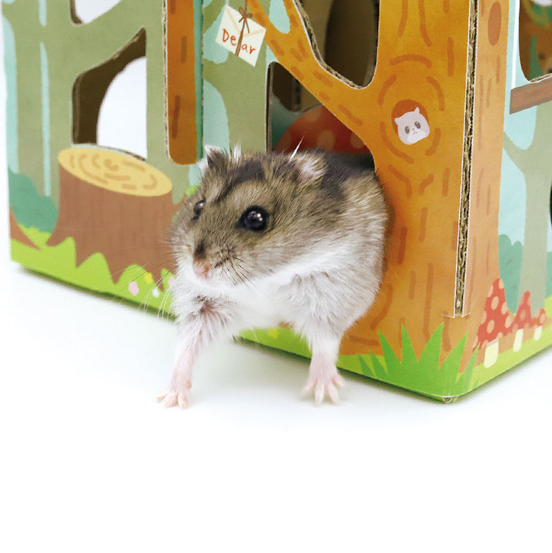 Mini Animan Cardboard Playland - Forest for Hamsters