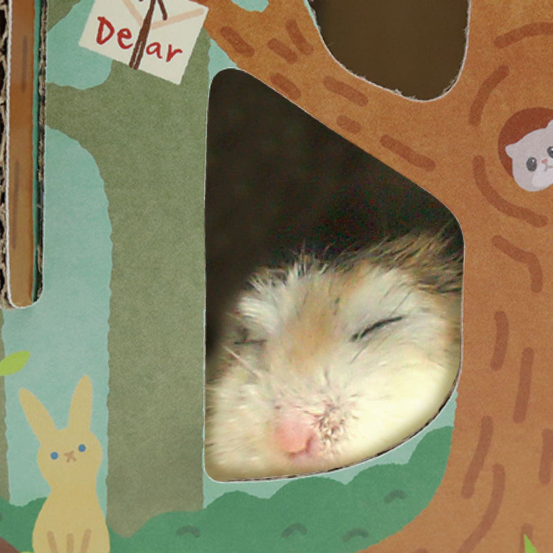 Mini Animan Cardboard Playland - Forest for Hamsters