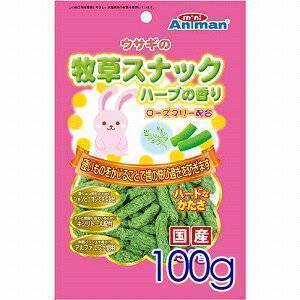 Mini Animan Hard Alfalfa Snack Herb Flavor for Rabbit 100g