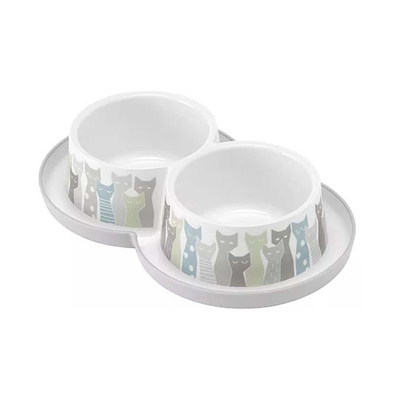 Moderna Double Trendy Dinner Cat Bowl - Maasai 2 x 350ml