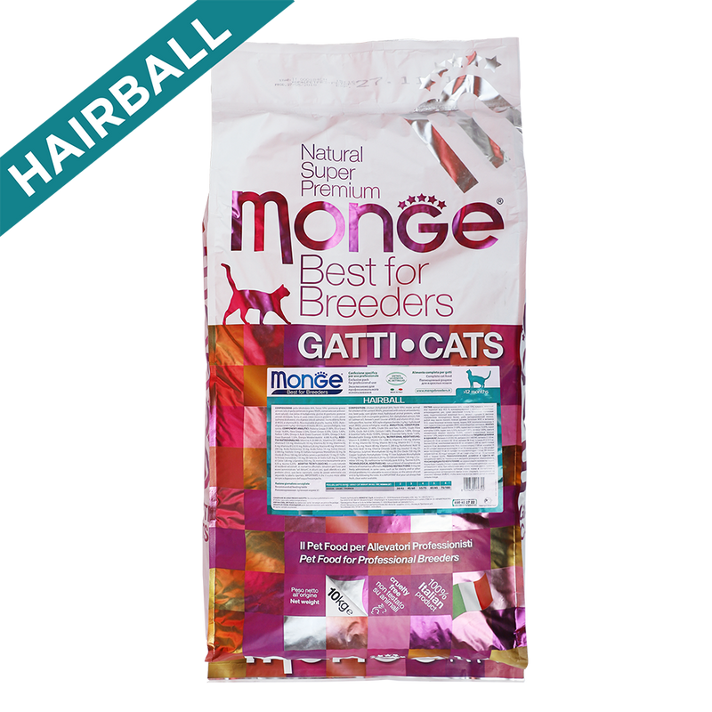 Monge Cat Natural Superpremium Hairball Rich in Chicken 10kg