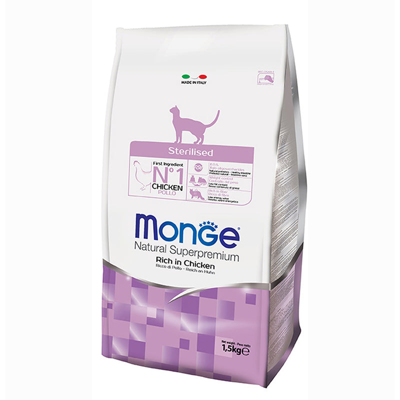 Monge Cat Natural Superpremium Sterilised Rich in Chicken 1.5kg