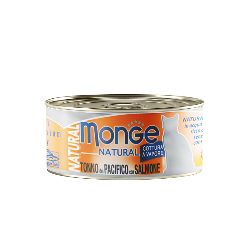 Monge Cat Natural Yellowfin Tuna with Salmon 80g