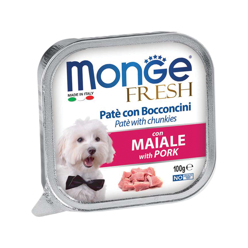 Monge Dog Fresh - Pork Pate with Chunkies 100g