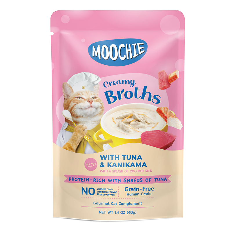 Moochie Cat Creamy Broths Tuna & Kanikama 40g