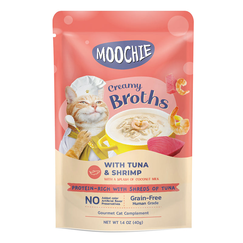 Moochie Cat Creamy Broths Tuna & Shrimp 40g