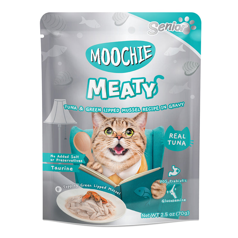 Moochie Cat Meaty Tuna & Green-Lipped Mussel in Gravy 70g