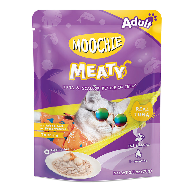 Moochie Cat Meaty Tuna & Scallop Recipe in Jelly 70g