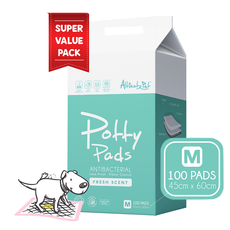 Altimate Pet Potty Pee Pads Antibacterial M 45cm x 60cm - 100pcs