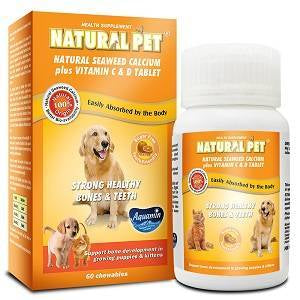 Natural Pet - Natural Seaweed Calcium plus Vit C & D Tablet 60ct