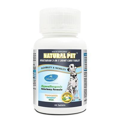 Natural Pet - Vegetarian Glucosamine 3-in-1 Joint Care Tablet 60ct