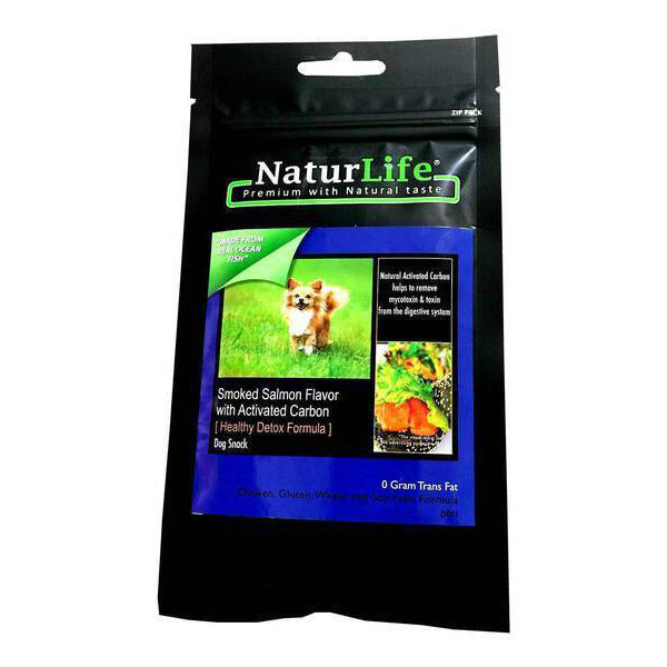 NaturLife Dog Smoked Salmon with Activated Carbon - Healthy Detox Formula 55g