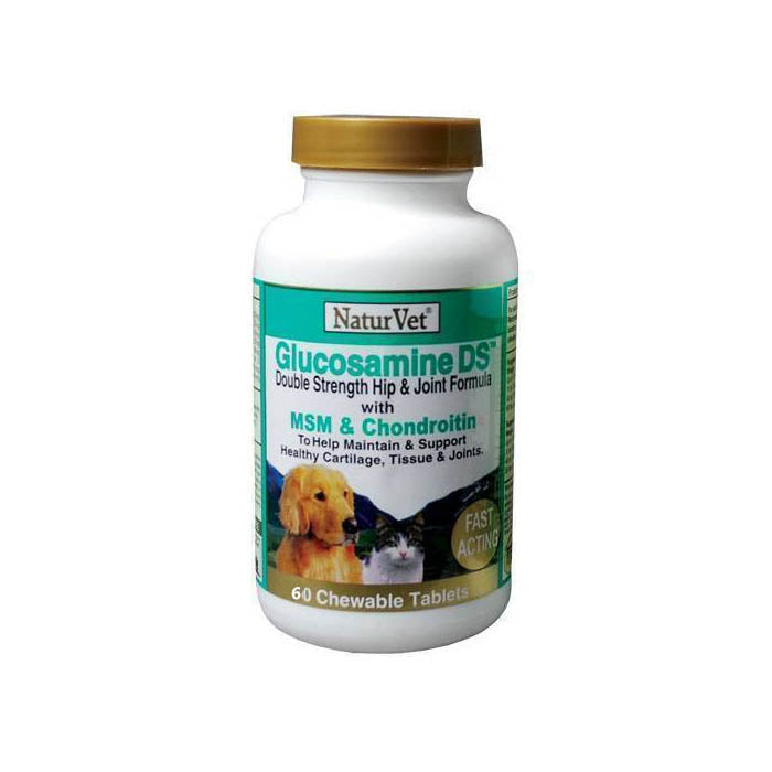 NaturVet Glucosamine Double Strength with MSM and Chondroitin 60cts